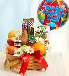 Fruit and Gourmet Basket for Dad Flower Power, Florist Davenport FL